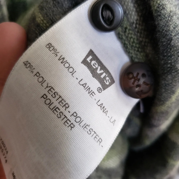 Levis wool paid button down shirt slim fit - Picture 5 of 5